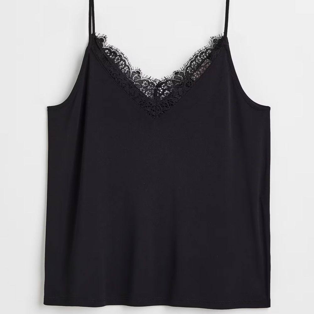 H&M Black Lace Camisole Top
